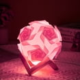 thumbnail image 2 of Night Light Lamp DIY Assembly Folding Rose Design for Kids Bedroom Decor 15 cm x 15 cm USB Powered, 2 of 2