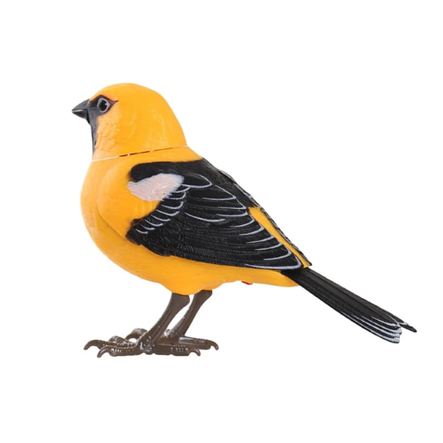Robot Bird Singing and Chirping Bird Toy Simulate The Chirping Of Birds Battery Operated Realistic Singing Chirping Birds for Home Decoration Light & Voice Control (Without Battry)