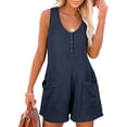 thumbnail image 4 of Yuyuzo Women's Sleeveless Romper, Solid Color, 4 of 7
