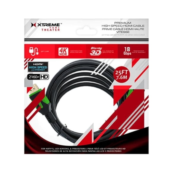 Xtreme Premium HDMI High Speed Cable, 25ft