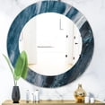 thumbnail image 3 of Designart 'Splash Blue Indigo' Modern Mirror - Oval or Round Wall Mirror - 24x24, 3 of 4