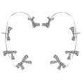 thumbnail image 1 of 1 pair of Rhinestone Elf Ear Cuffs Non Piercing Ear Cuffs Clip on Earrings Ear Accessories, 1 of 8