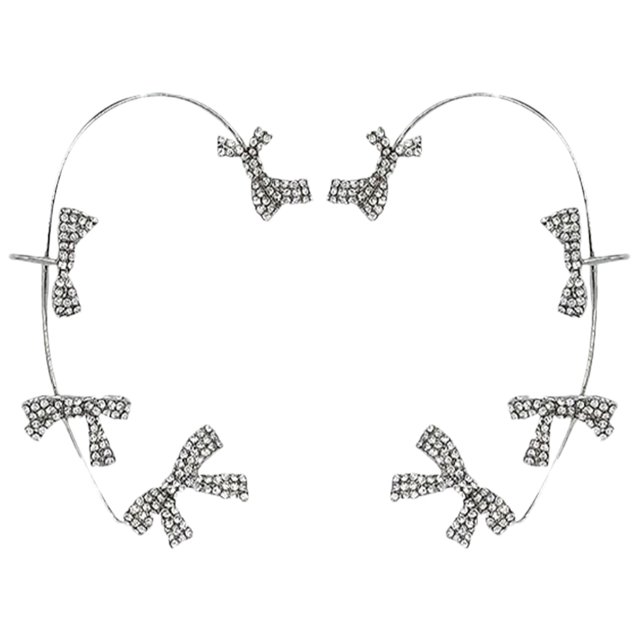1 pair of Rhinestone Elf Ear Cuffs Non Piercing Ear Cuffs Clip on Earrings Ear Accessories