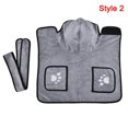 thumbnail image 1 of Super Absorbent Pet Towel Soft Dog Bathrobe With Hood And Belt For Large Medium Small Dogs New, 1 of 5
