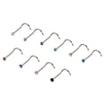 thumbnail image 2 of TIMIFIS Nose Rings 30Pcs/set Stainless Steel Nose Ring Nose Stud Body Piercing Jewelry ummer, 2 of 5