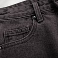 thumbnail image 2 of AherBiu Plus Size Jean Shorts for Women Frayed High Waisted Ripped Jeans Tassels A-Line Denim Shorts, 2 of 5