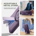 thumbnail image 3 of Dexnor pour iPhone 16 Pro Max Étui avec Cache Coulissant pour Appareil Photo et Béquille Ajustable et Protecteur d'Écran Intégré, Compatible avec MagSafe Étui Pare-Chocs Antichoc Étui de Protection Magnétique Robuste, Violet, 3 of 7