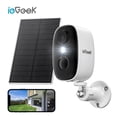 thumbnail image 1 of ieGeek Security Cameras Outdoor Wireless WiFi, Solar Powered, 2K Color Night Vision, Waterproof, Surveillance Camera with AI Detection, Work with Alexa, 1 of 13