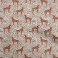 thumbnail image 1 of oneOone Coton Soie Brun Rouille Tissu Animal Matière de Robe Tissu Imprimé Tissu au Mètre 42 Pouces de Large, 1 of 4