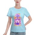 thumbnail image 1 of T-Shirt Basique à Manches Courtes pour Femmes Super Saiyan, 1 of 6