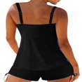 thumbnail image 3 of Women Plus Size Tankini Swimsuits Two Piece Swim Top Shorts Tummy Control Bathing Suits Swimwear, 3 of 7
