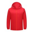 thumbnail image 1 of LSLJS Women's Men Winter Hooded Softshell Windproof Soft Coat Long Sleeve Jacket( Red, L), 1 of 8