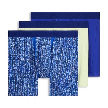 Jockey Men's Chafe Proof Pouch Cotton Stretch 6" Boxer Brief - 3 Pack