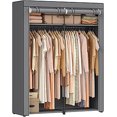 thumbnail image 1 of SONGMICS Closet Storage Organizer, Portable Wardrobe with Hanging Rods, Clothes Rack, Gray, 1 of 5