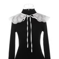 thumbnail image 2 of INSPIRE CHIC Detachable False Collar, Embroidery Mini Cape Neck Ruff Dickey Fake Collar for Blouse White-1, 2 of 5