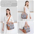 thumbnail image 4 of Decorative Paisley Print Thermal Tote - Leakproof Large Lunch Bag with Detachable Strap, Multi-Pocket Design for Parents & Students, 4 of 4