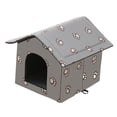 thumbnail image 4 of Niche Extérieure pour Chat, Petit Chien, Chenil, Lit Chaud et Isolé, Imperméable, pour Chiot, Gris, P, 4 of 9
