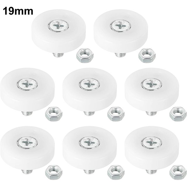 8 Pack Plastic Drawer Pulley Replacement Wheels Bearing Small Pulley With Nuts