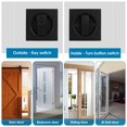 thumbnail image 3 of Bed/Bath Pocket Door Lock and Pull Contemporary Entry Square Privacy Door Lock Recessed 2 Sided Invisible Sliding Door Locks Hardware for 1 3/8 Inch to 15/16 Inch Thickness Door Black, 3 of 8