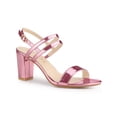 thumbnail image 1 of BLISSFUL STEP Women's Slingback Block Heel Ankle Strap Sandals Pink 6.5, 1 of 7