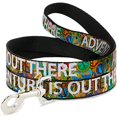 thumbnail image 1 of Dog Leash Adventure is Out There Stacked Wilderness Explorer Badges Tan 6 Feet Long 0.5 Inch Wide, 1 of 3
