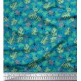 thumbnail image 1 of Soimoi Polyester Crepe Fabric Geometric Sign,Clover & Monstera Leaves Print Fabric by The Yard 42 Inch Wide, 1 of 3