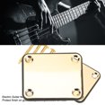thumbnail image 4 of Electric Guitar Neck Plate, Electric Guitar Back Mounting Plate Beautiful Rustproof Easy To Install Durable  For Bass Gold,Black,Silver, 4 of 8