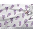 thumbnail image 2 of Soimoi Poly Georgette Fabric Leaves & Floral Block Print Sewing Fabric Yard 42 Inch Wide, 2 of 3