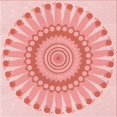 thumbnail image 1 of Ahgly Company Machine Washable Indoor Square Transitional Deep Rose Pink Area Rugs, 8' Square, 1 of 7