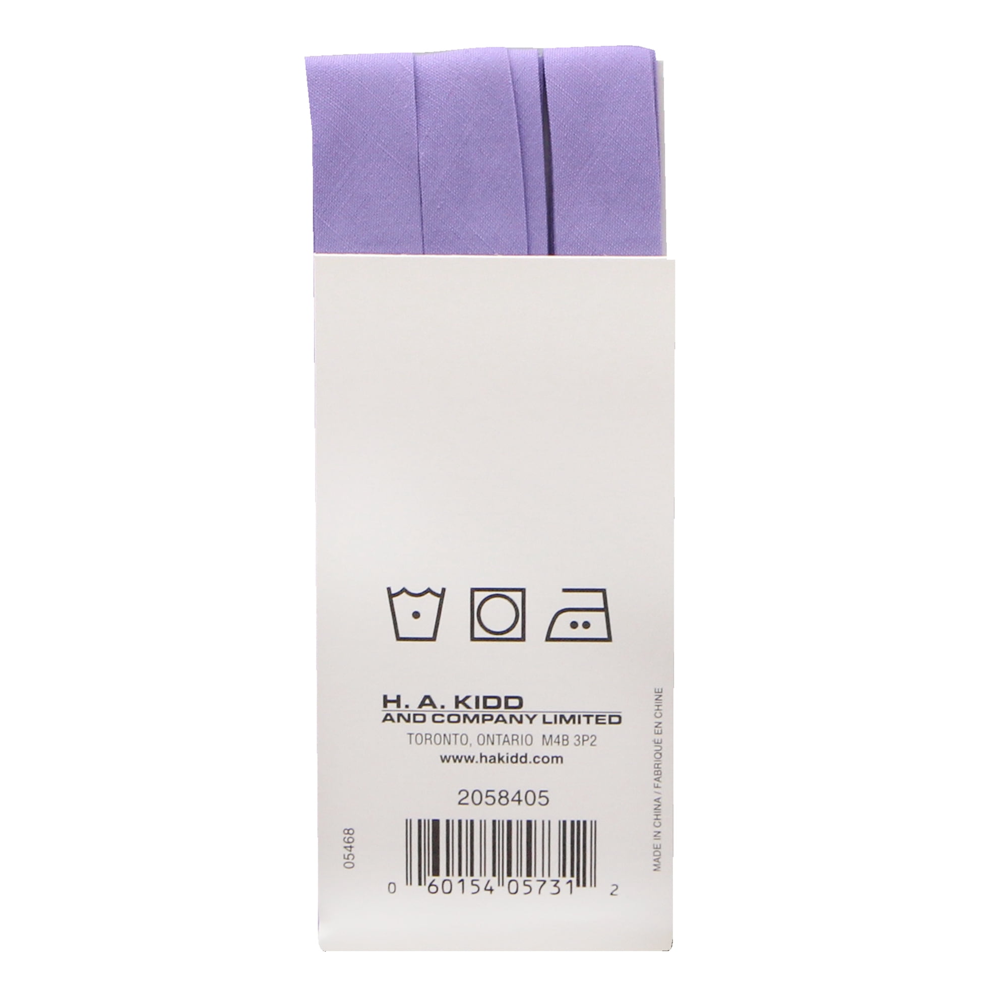 UNIQUE Extra-Wide Double-Fold Bias Tape, 15 mm (0.59 in) × 2.75 m (3.01 yd), Lavender