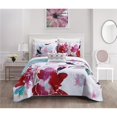 thumbnail image 1 of Chic Home BQS27320-US Henka Floral Watercolor Design Bedding Reversible Quilt Set, Multi Color - King Size - 4 Piece, 1 of 1