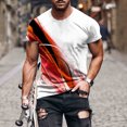 thumbnail image 1 of Mefallenssiah Hommes Hauts, Décolleté Hommes Décontracté Col Rond Impression Pull Sport Manches Courtes T Chemise Chemisier, 1 of 1