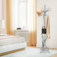 thumbnail image 4 of Giantex Coat Rack Free standing, Wooden Coat Rack Tree with 12 Hooks and Umbrella Stand, Entryway Hall Tree for Hats Clothes Handbags (Grey), 4 of 4
