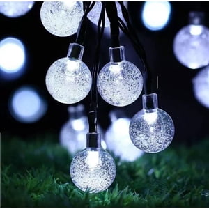 Solar String Lights Outdoor, 20 LED Bulbs Waterproof G40 Patio Lights