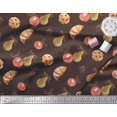 thumbnail image 2 of Soimoi Brown Poly Georgette Fabric Cookies & Oranament Christmas Fabric Prints By Yard 42 Inch Wide, 2 of 5