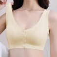 thumbnail image 2 of Yuzhih Womens Front Closure Everyday Bras Comfortable Wireless Bralettes V Neck Seamless Bra Wire Free Basic Bras, 2 of 5