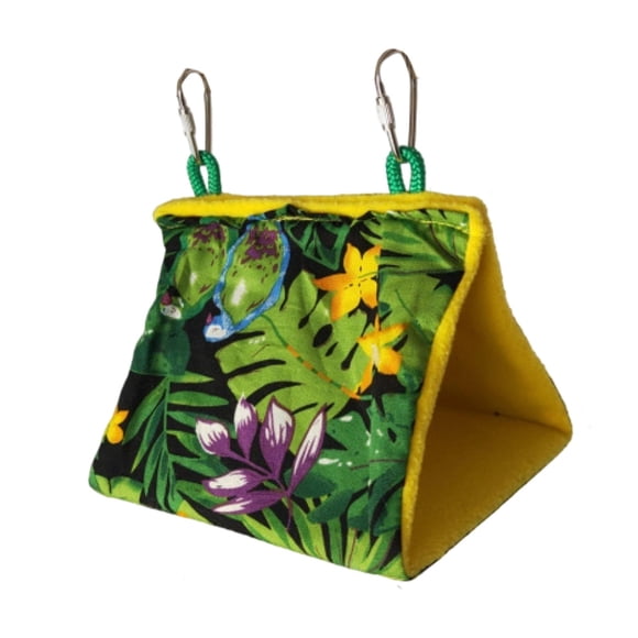 Tropical Rainforest Themed Bird Cage With Sunshade Hanging Tent Swing For Small Pet Birds And Finches