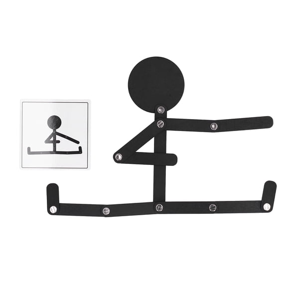 Jouet Stickman en Bois, Couleur Noire Sans Bavures Exercant la Coordination Matériau en Bois de Bar Cultivant l'Observation Jouets Stickman pour Jeu Éducatif pour Cadeau