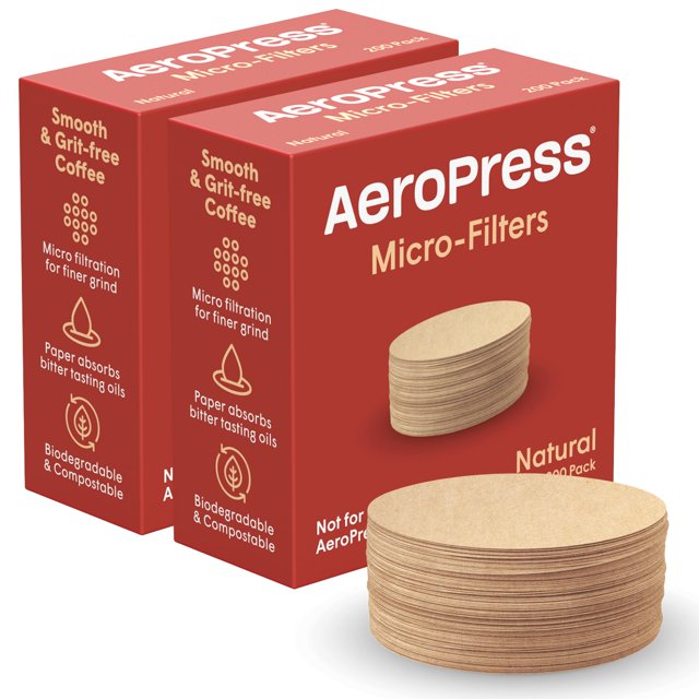 AeroPress Cafetière Micro-Filtres en Papier Naturel â?? Filtres à Café Ronds de Rechange, Unbl