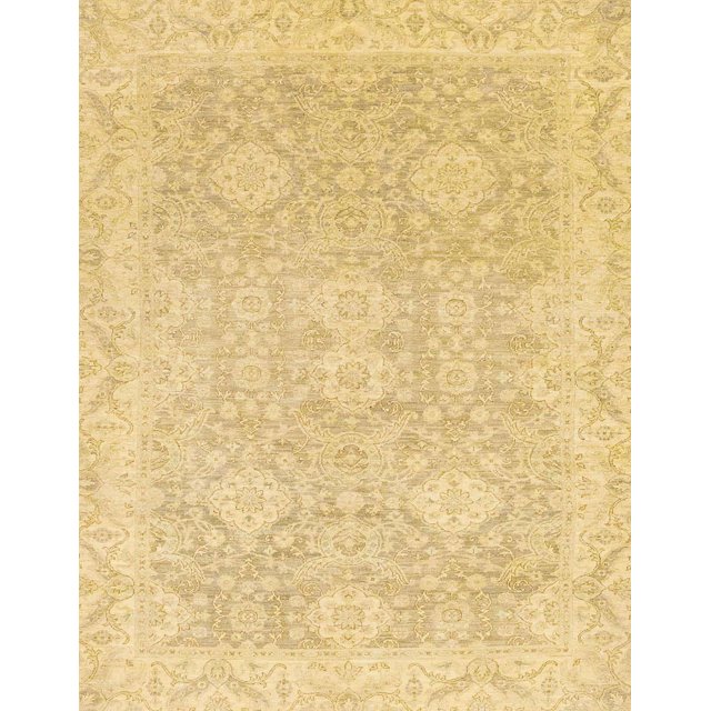 Ahgly Company Indoor Rectangle Abstract Chrome Gold Yellow Oriental Area Rugs, 2' x 3'