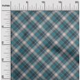 thumbnail image 2 of oneOone Polyester Spandex Dark Teal Green Fabric Check Craft Projects Decor Fabric Printed By The Yard 56 Inch Wide, 2 of 4