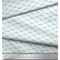 thumbnail image 2 of Soimoi Green Poly Georgette Fabric Fish Ocean Printed Craft Fabric by the Yard 42 Inch Wide, 2 of 2