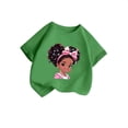 thumbnail image 3 of PMVFHDE Hauts d'Été pour Filles Hauts pour Fille Hauts d'Été pour Fille T-Shirts d'Été Tendance pour Fille T-Shirts Graphiques pour Filles T-Shirts Graphiques pour Enfant T-Shirt Graphique à Col Rond à Manches Courtes pour Fille T-Shirt d'Été Vert, 7-8 Ans, 3 of 5
