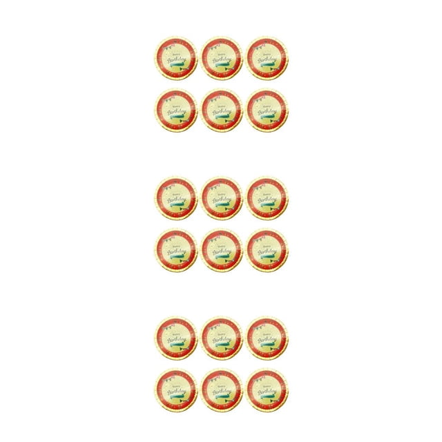 Maytalsory 6pcs Birthday Party Disposable Tableware Paper Plate Colored Dessert Plate Adult Children Birthday Party Baby Shower Decoration Popularity 3Set