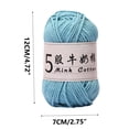 thumbnail image 3 of 5 Strands Milk Cotton Crochet Yarn for Baby Sweaters, Dolls & DIY Crafts - Soft 1mm Thread for Knitting Beginners, 3 of 6