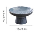 thumbnail image 3 of Ceramic Fruit Bowl Dessert Bowl | Pedestal Ice Cream Side Bowl | Modern Indoor Table Centerpiece | Multi-Compartment Kitchen Organizer | Holds Fruit, Snacks, Small Accessories, Easy Refill | 1 Piece, 3 of 5