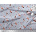 thumbnail image 2 of Soimoi Poly Georgette Fabric Floral,Deer & Fox Kids Decor Fabric Printed Yard 42 Inch Wide, 2 of 4