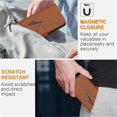 thumbnail image 3 of Premium Flip Case for iPhone 17 Pro Carbon Fiber Texture, Stand & Magnetic Clasp Brown, 3 of 7