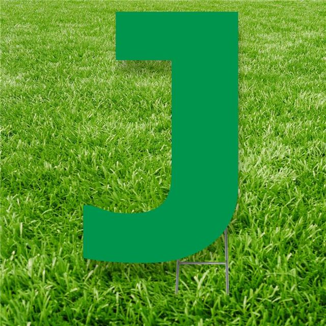 Advanced Graphics 3328 Panneau de Cour Lettre J 20 x 15 Po, Vert