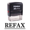 thumbnail image 1 of Printtoo Rubber Stamp Office Stationary REFAX Self Inking Stamp-Black, 1 of 2